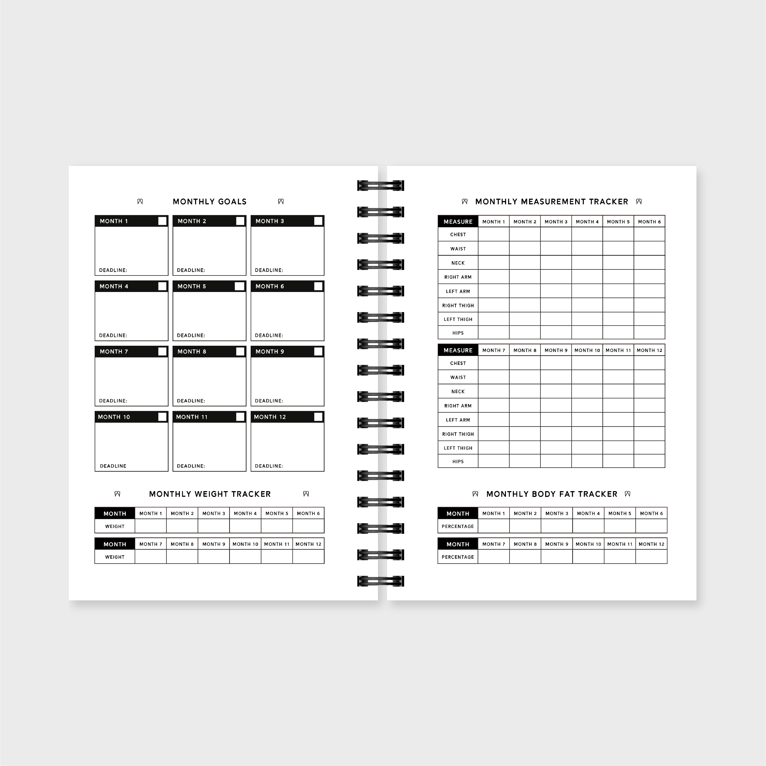 Exercise Journal (A5), Workout Logbook, Fitness & Training Diary